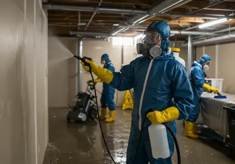 Basement Sanitization and Antimicrobial Treatment process in Gretna, LA